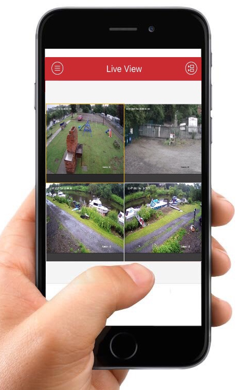mobile phone monitoring some CCTV cameras